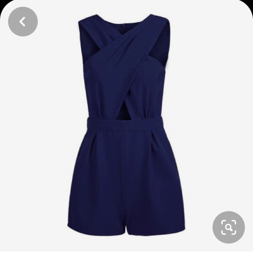 Navy Romper - Picture 2 of 2